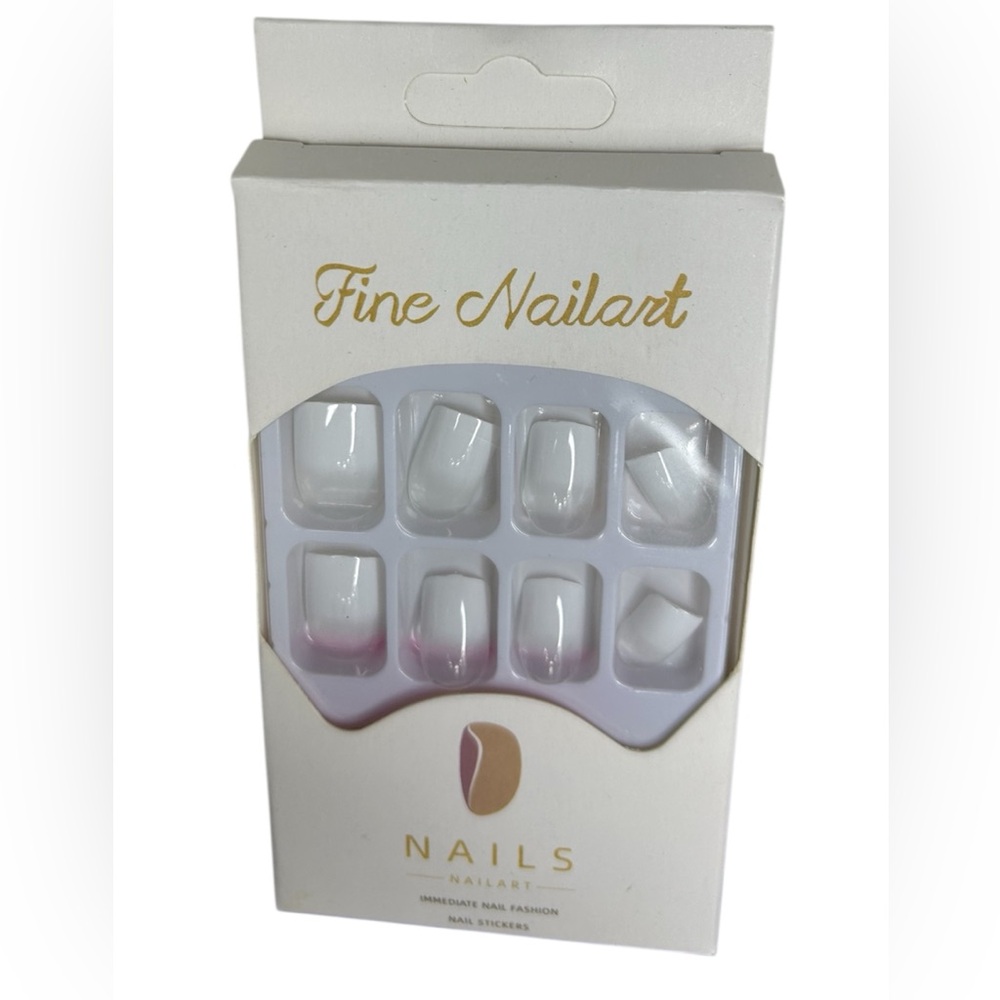 Fine Nailart White Press On Nails